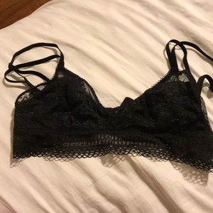 PINK black lacy bra